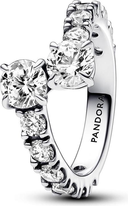 Produktbild Pandora Glitzernder Überlappender Band-Ring (50, 925 Silber)