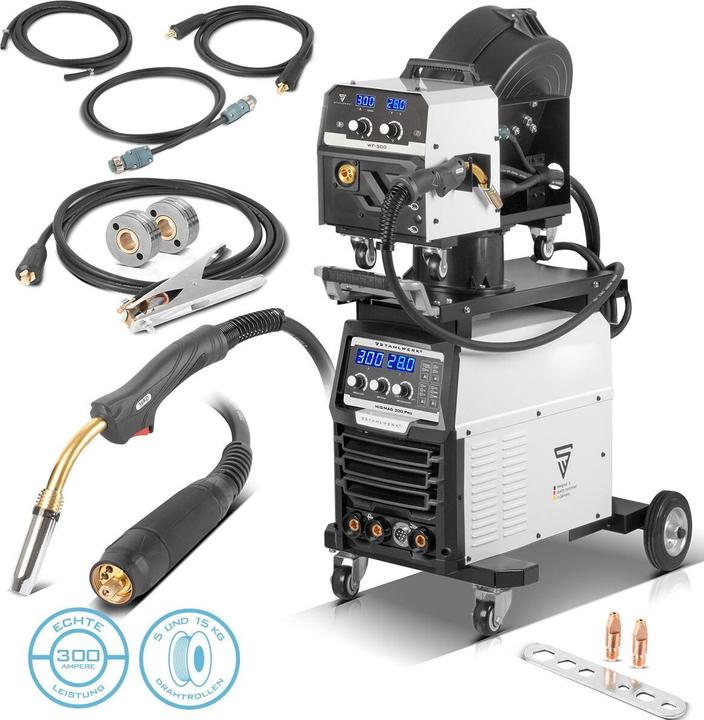 Stahlwerk Schweissgerät MIG MAG 300 Pro Vollsynergischer IGBT Inverter mit 300 A