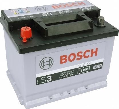 Actual product image Bosch Automotive Starter battery S3 060 12V 56Ah 480A (12 V, 56 Ah, 480 A)