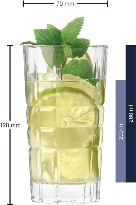 Produktbild Leonardo Longdrinkglas Spiritii 260 ml, 4 Stück, Transparent (2.60 dl, 4 x, Longdrinkgläser)