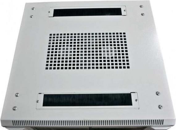 Produktbild Allnet 19 Schrank 12HE B600 / T600mm *lichtgrau* SNB-Serie Glastür (12 HE, 19 Zoll Rack)