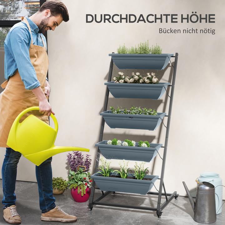 Produktbild Outsunny Blumenkästenständer mit 5 Etagen