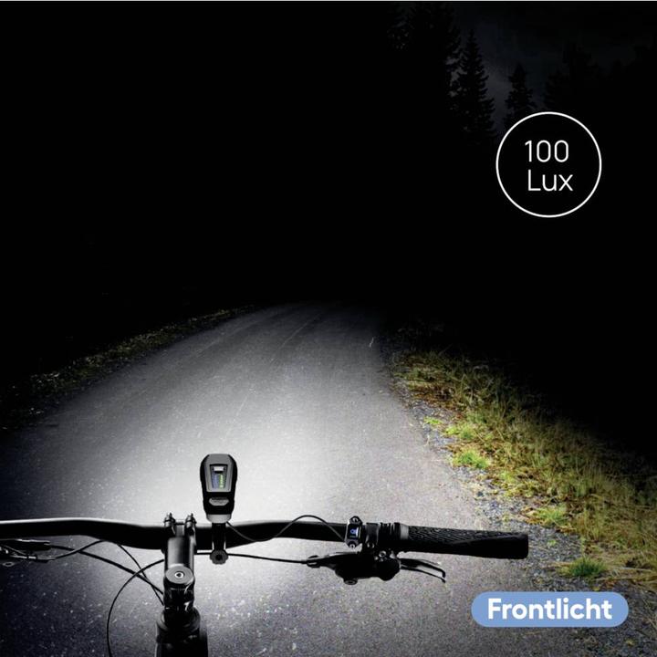 Actual product image Fischer Bicycle headlight LED battery-powered Black
