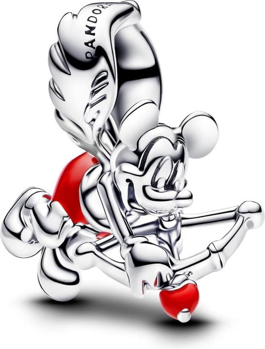 Actual product image Pandora Disney Mickey Mouse Cupid Charm (Sterling silver, Enamel paint)