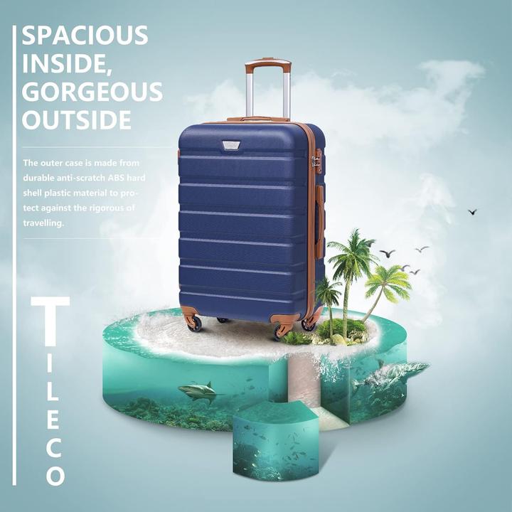 Produktbild Coolife Hartschalen-Handgepäckkoffer mit TSA-Schloss (38 l, Handgepäck (bis 50l))