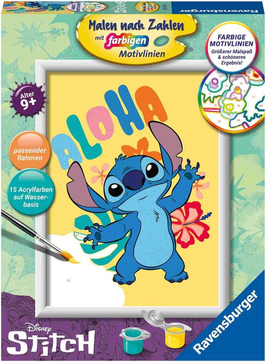 Ravensburger Peinture par numéros 23767 - Disney Stitch - Enfants à partir de 9 ans