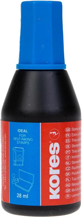 Actual product image Kores Stamping ink blue