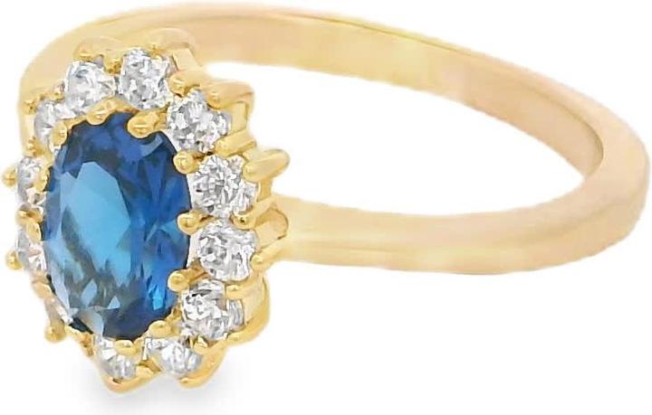 Produktbild Lara Vergoldeter RING - GR. 52 – ZIRKONIA – S. SAPHIR (52)