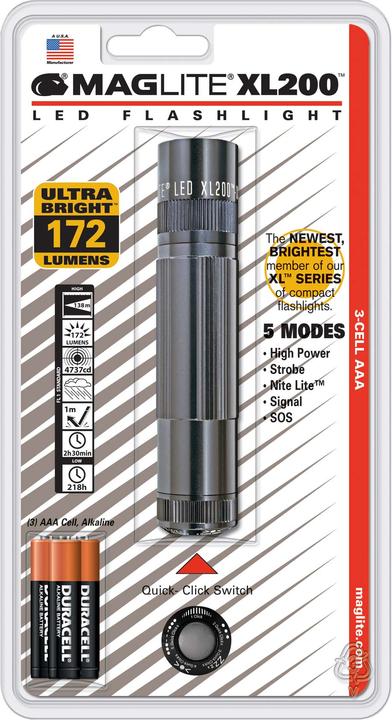 Produktbild Maglite Taschenlampe, LED, 3x AAA, 172lm, 138m, Schwarz (12.50 cm)