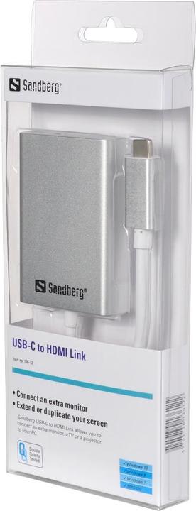 Actual product image Sandberg USB-C to (HDMI, 10 cm)