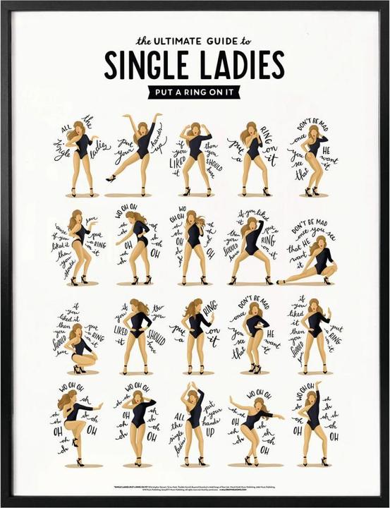 Produktbild Trenddeko Tohmé - Single Ladies (24 x 30 cm)