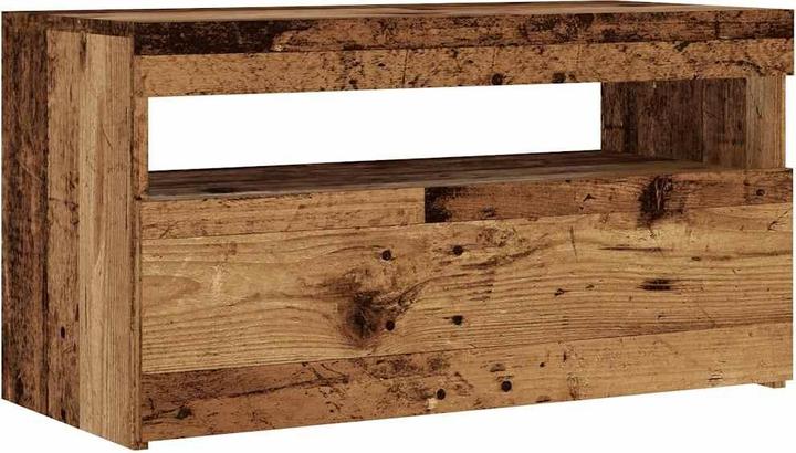 Actual product image VidaXL TV Schrank Lowboard Fernsehschrank Fernsehtisch LED 2 Stk. Altholz-Optik (75 x 35 x 40 cm)