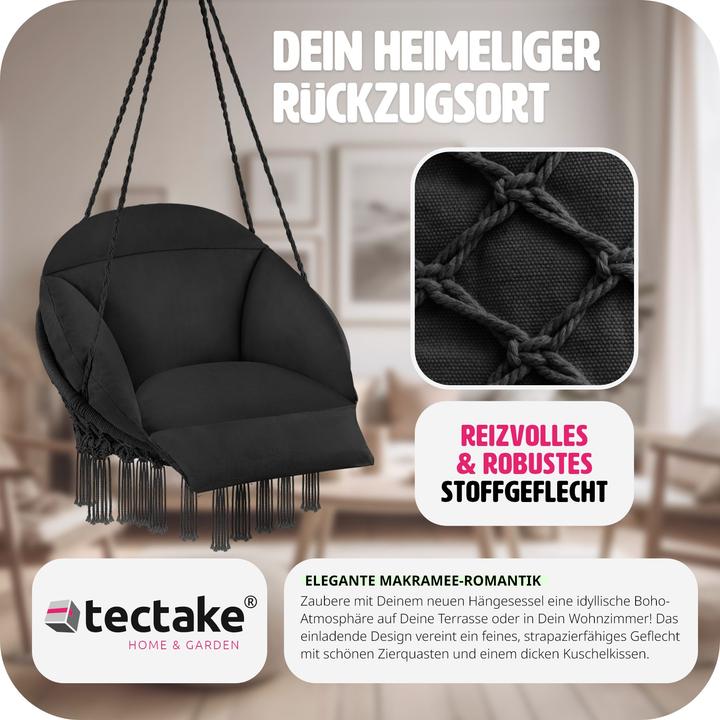 Produktbild tectake Hängesessel Samira (150 kg)