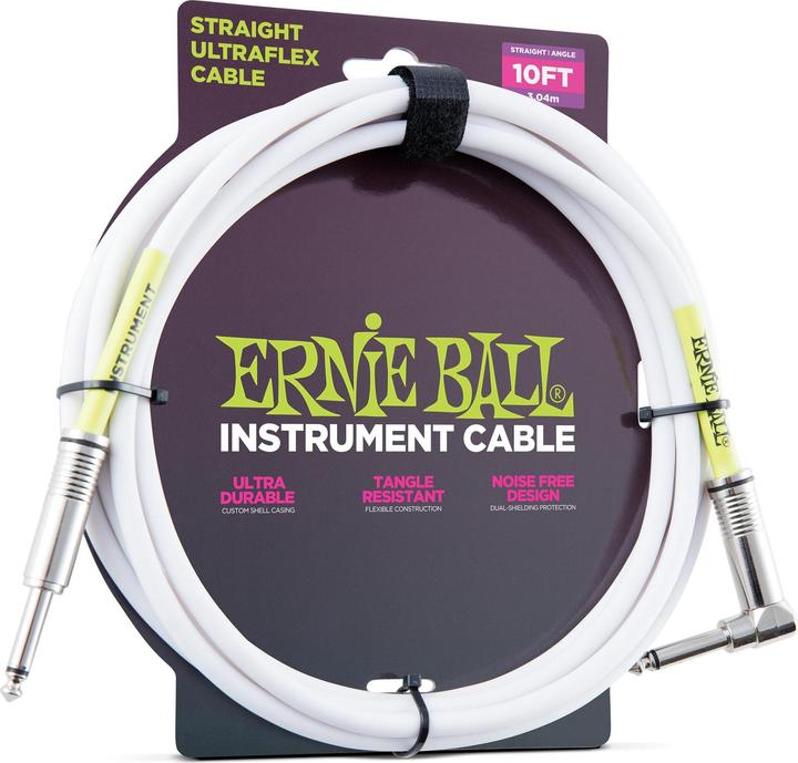 Actual product image Ernie Ball P06049 Audio Cable 3.05 m 6.35mm White (3.05 m)