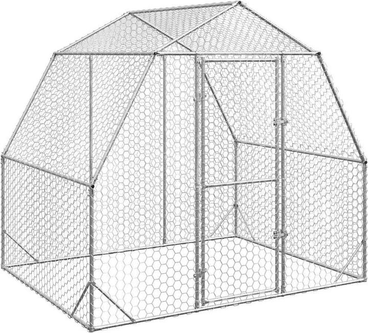 Image du produit VidaXL Poulailler 2,5x2x2,25 m Acier galvanisé Enclos extérieur Poulailler pour animaux