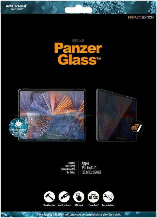 Actual product image PanzerGlass Privacy (1 Piece, iPad Pro 12.9 2020 (4. Gen), iPad Pro 12.9 2021 (5th Gen), iPad Pro 12.9 2022 (6th Gen), iPad Pro 12.9 2018 (3. Gen))