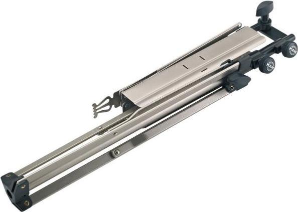 Actual product image K&M 100-5 Music stand nickel with pocket and clips