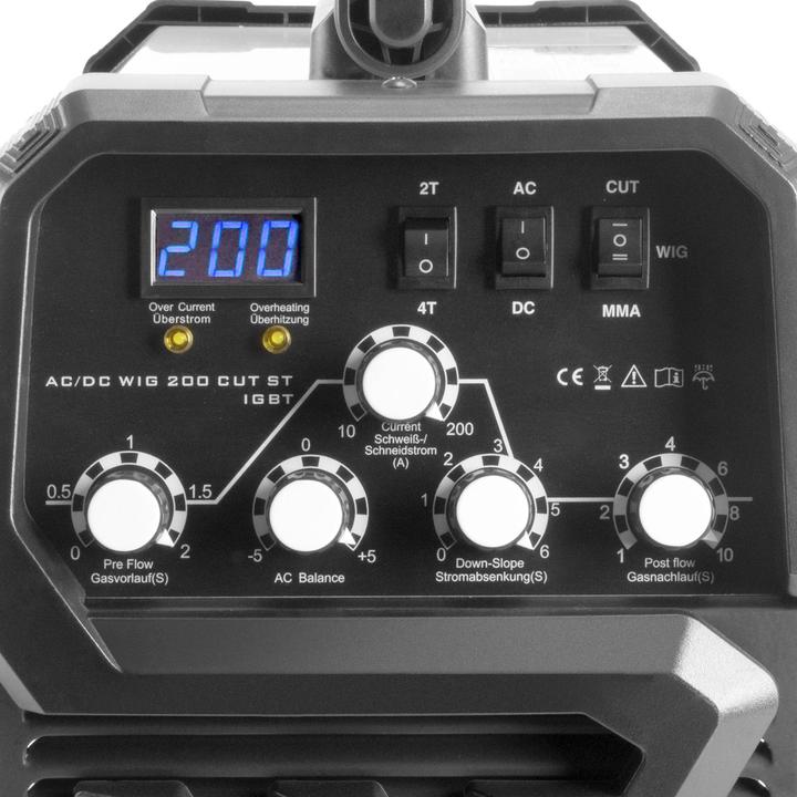 Produktbild Stahlwerk Schweissgerät AC DC Wig 200 ST IGBT mit Plasmaschneider Vollausstattung