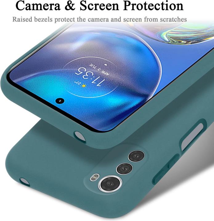 Productafbeelding Cadorabo TPU Liquid Silicone Hoesje Cover voor Motorola MOTO E32 4G / E32S (Motorola Moto E32s)