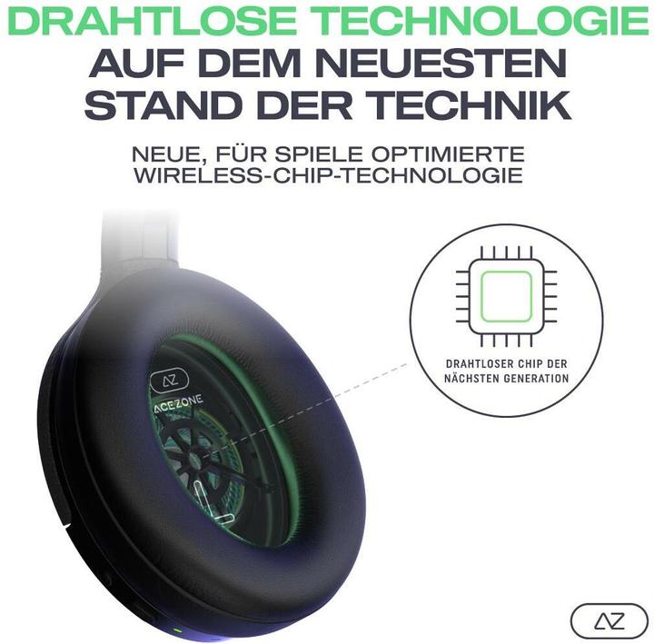 Produktbild AceZone A-Spire kabelloses Gaming-Headset schwarz (Kabellos, Kabelgebunden)