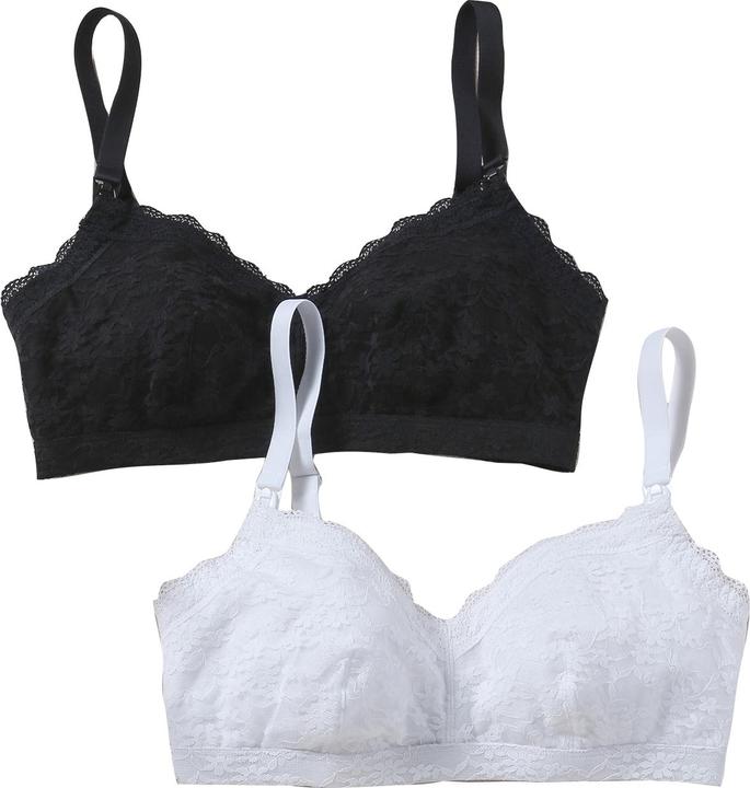 Actual product image Vertbaudet 2-pack of nursing bras, lace with soft lining (S)