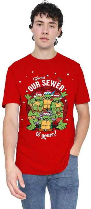 Image du produit Teenage Mutant NT - T-shirt MERRY CHRISTMAS FROM OUR SEWER - Adulte (M)
