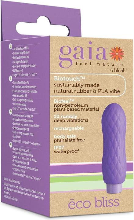 Actual product image Gaia Eco Bliss Vibrator - Lilac