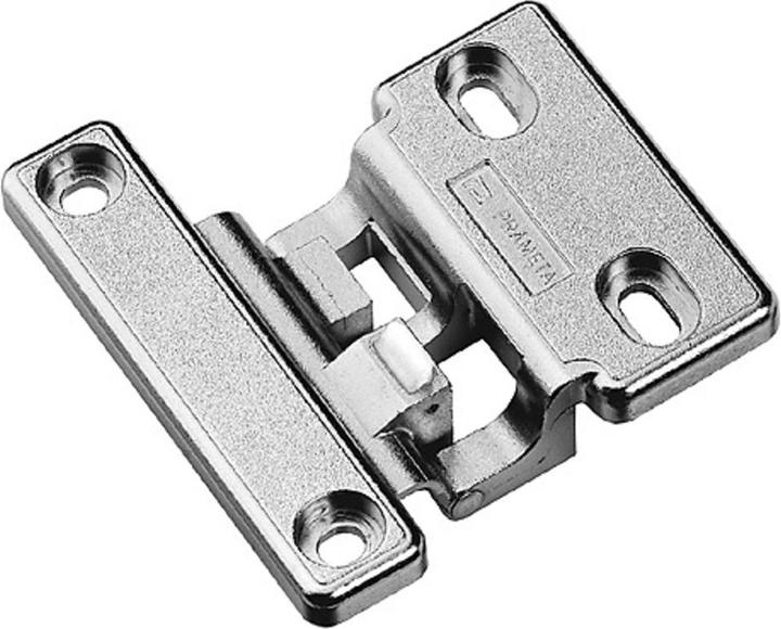 Actual product image Prämeta Single axis hinges thin door flat hinge, door overlay 3.5 mm, corner hinge, R