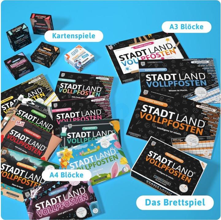 Actual product image Denkriesen "Stadt Land Vollpfosten" New Year's Eve Edition (German)
