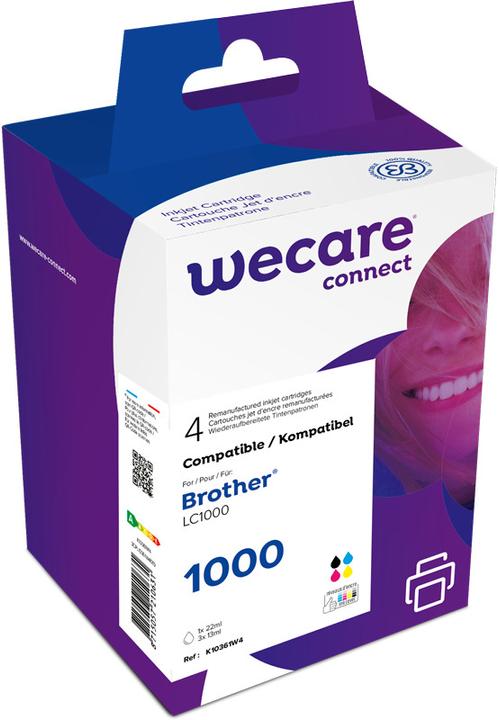 Immagine prodotto Wecare Multipack ricostruito CMYBK LC1000VAL per Brother DCP-130 1x22/3x13ml (CMYK)