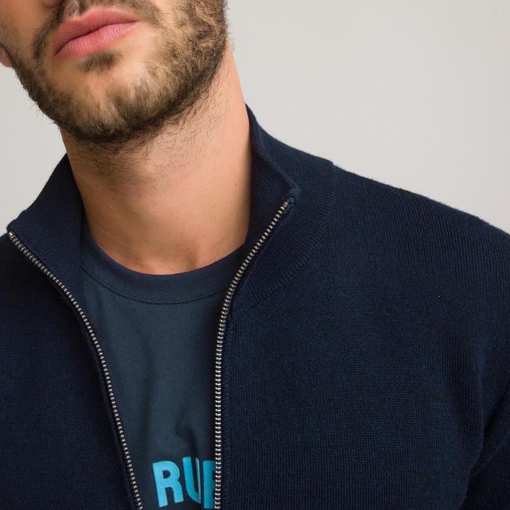 Image du produit La Redoute Collections Cardigan zippé Signature en laine mérinos (XXL)
