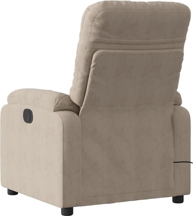 Image du produit VidaXL Fauteuil de massage Taupe Tissu microfibre,Couleur : Taupe,Matériau