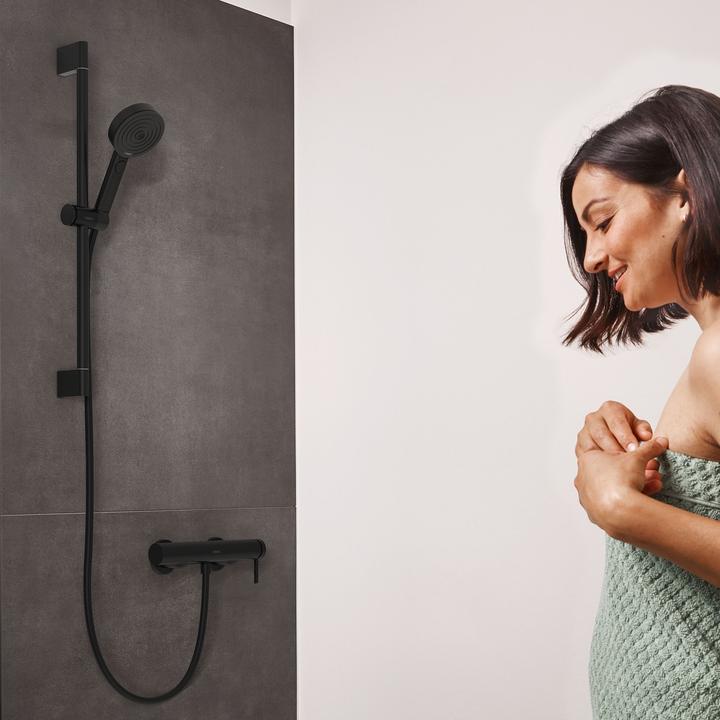Produktbild hansgrohe Duscharmatur mit Einhebelmischer Finoris schwarz 76620670