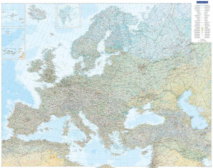 Image du produit Europe physique Poster 1:4,5 Mio