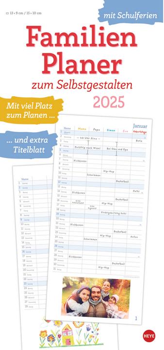 Image du produit Calendrier familial à personnaliser 2025 (21 x 45 cm, Allemand)