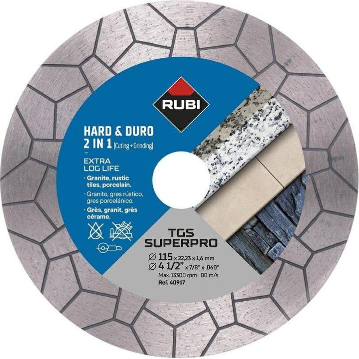 Produktbild Rubi Tarcza Diamentowa Tgs 125 Superpro Do Cięcia I Szlifowania 2w1