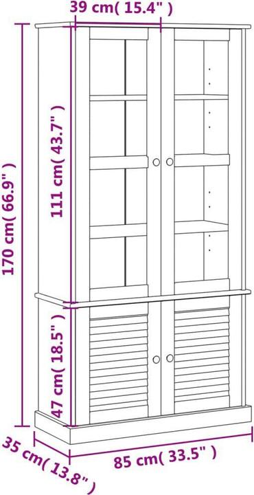 Actual product image VidaXL Dash (85 x 35 x 170 cm)