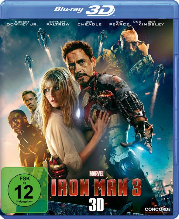 Actual product image Iron Man 3 3D (3D Blu-ray, 2013, German, English)