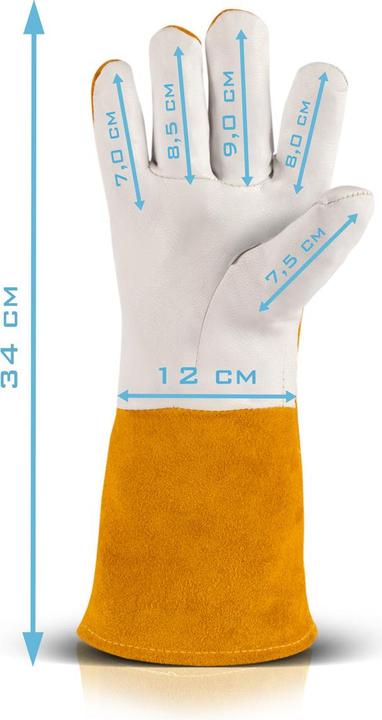 Produktbild Stahlwerk Schweisserhandschuhe Arbeitshandschuhe Echtleder hitzebeständig (One Size)