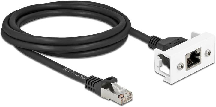 Produktbild Delock Netzwerk Verlängerungskabel für Easy 45 Modul S/FTP RJ45 Stecker zu RJ45 Buchse Cat.6A 2 m schwarz (S/FTP, CAT6a, 2.20 m)