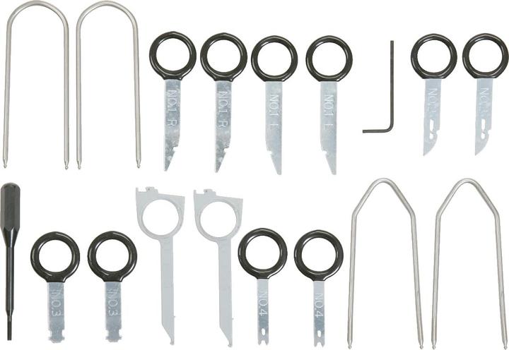 Immagine prodotto KS Tools Kit di smontaggio e montaggio del sistema radio/navigazione, 18 pezzi.