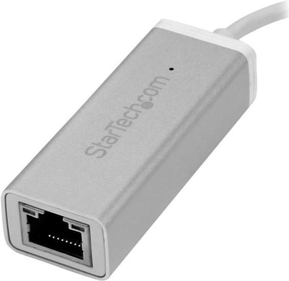 Actual product image StarTech USB-C To Gbe Adapter - Silver (USB-C, RJ45 (1x))