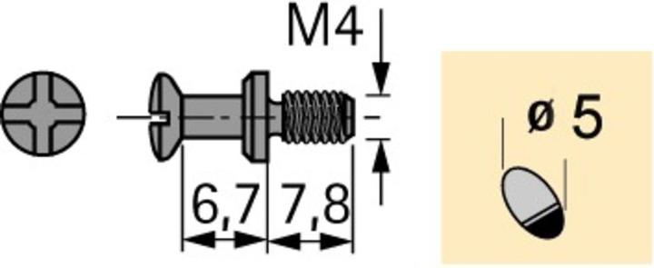 Actual product image Hettich Screw-in dowel DU 426 (Press-fit anchors, 200 pcs.)
