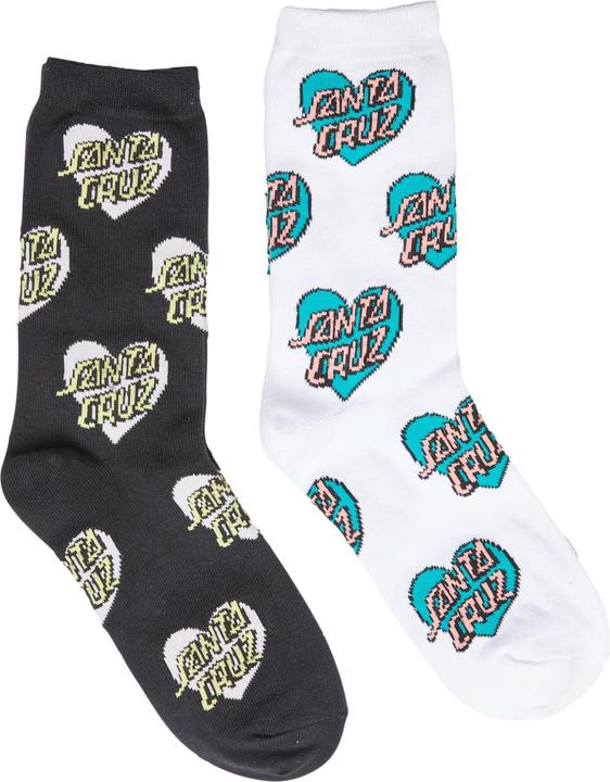Actual product image Santa Cruz multicolour Heart Dot 2 Pack socks - 125589 (pack of 2, One size)