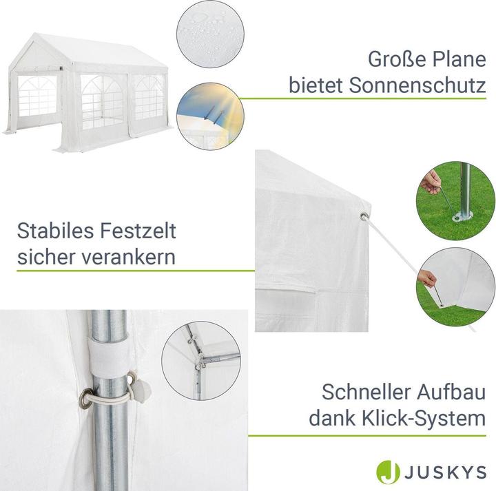 Immagine prodotto Juskys Tenda per feste di gala (400 cm, 300 cm)