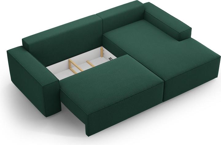 Image du produit Micadoni Canapé D'Angle Droit Convertible Avec Coffre De Rangement, "Jodie", 3 Places, 246x151x86 Fabriqué en (Canapé d'angle)