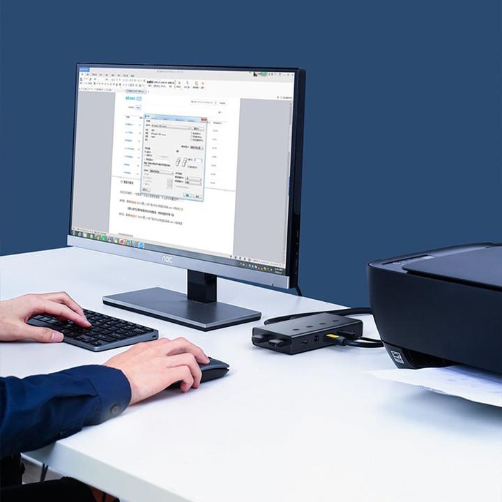Produktbild Ugreen KVM (Keyboard Video Mouse) Switch 4 x 1 HDMI (Female) 4 x USB (Female) 4 x USB Type B (Female) Black