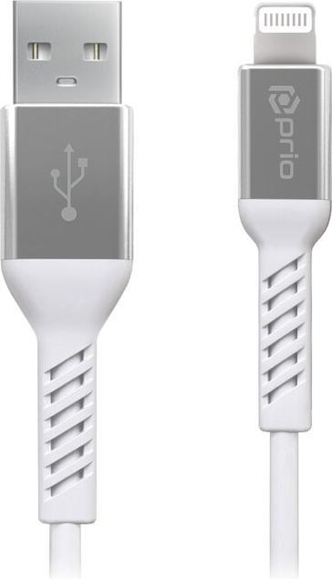 prio Charge & Sync USB A auf Lightning Kabel Mfi zertifiziert 2m weiss (2 m)