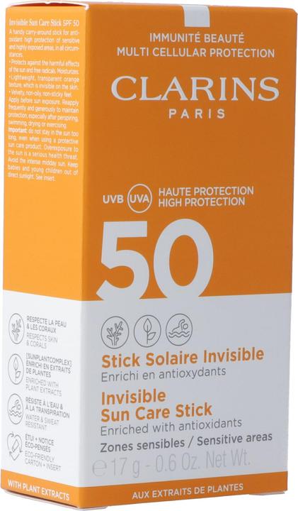 Immagine prodotto Clarins Invisible Sun Care Stick (Stick solare, Crema solare viso, SPF 50, 69 g)