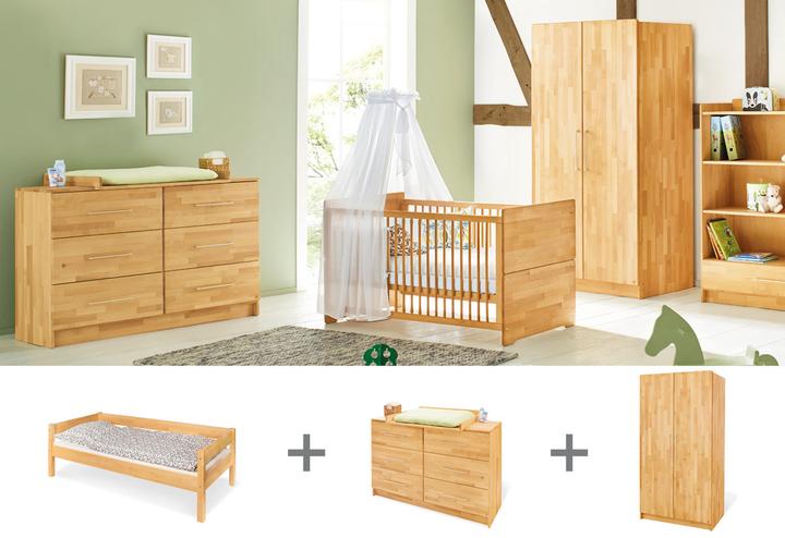 Pinolino Jugendzimmer „Natura” extrabreit, 3-tlg. (Kinderkleiderschrank, Wickelkommode)